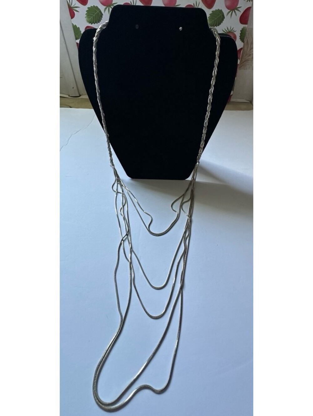 Banana Republic Silvertone Necklace Multistrands￼